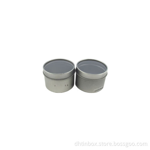 candle tin with window, candle holder, seamless candle container